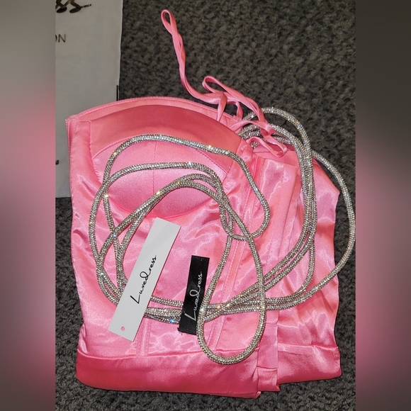 Luxedress Pink Rhinestone Rhomper - Picture 7 of 13